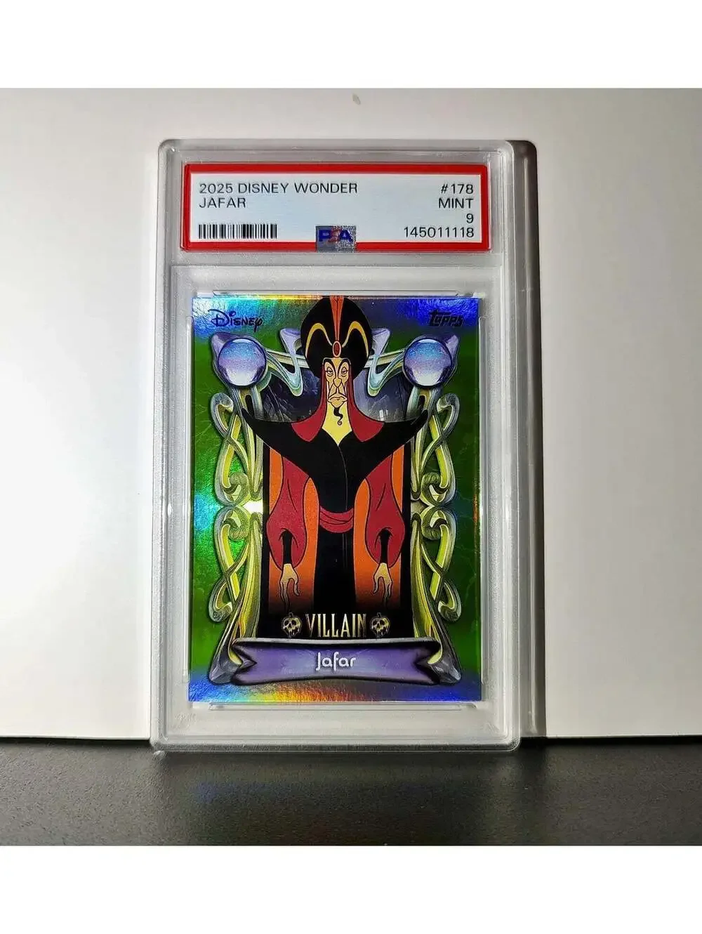 Jafar 2025 Topps Disney Wonder #178 Card Aladdin PSA 9